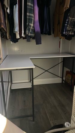 White L Desk