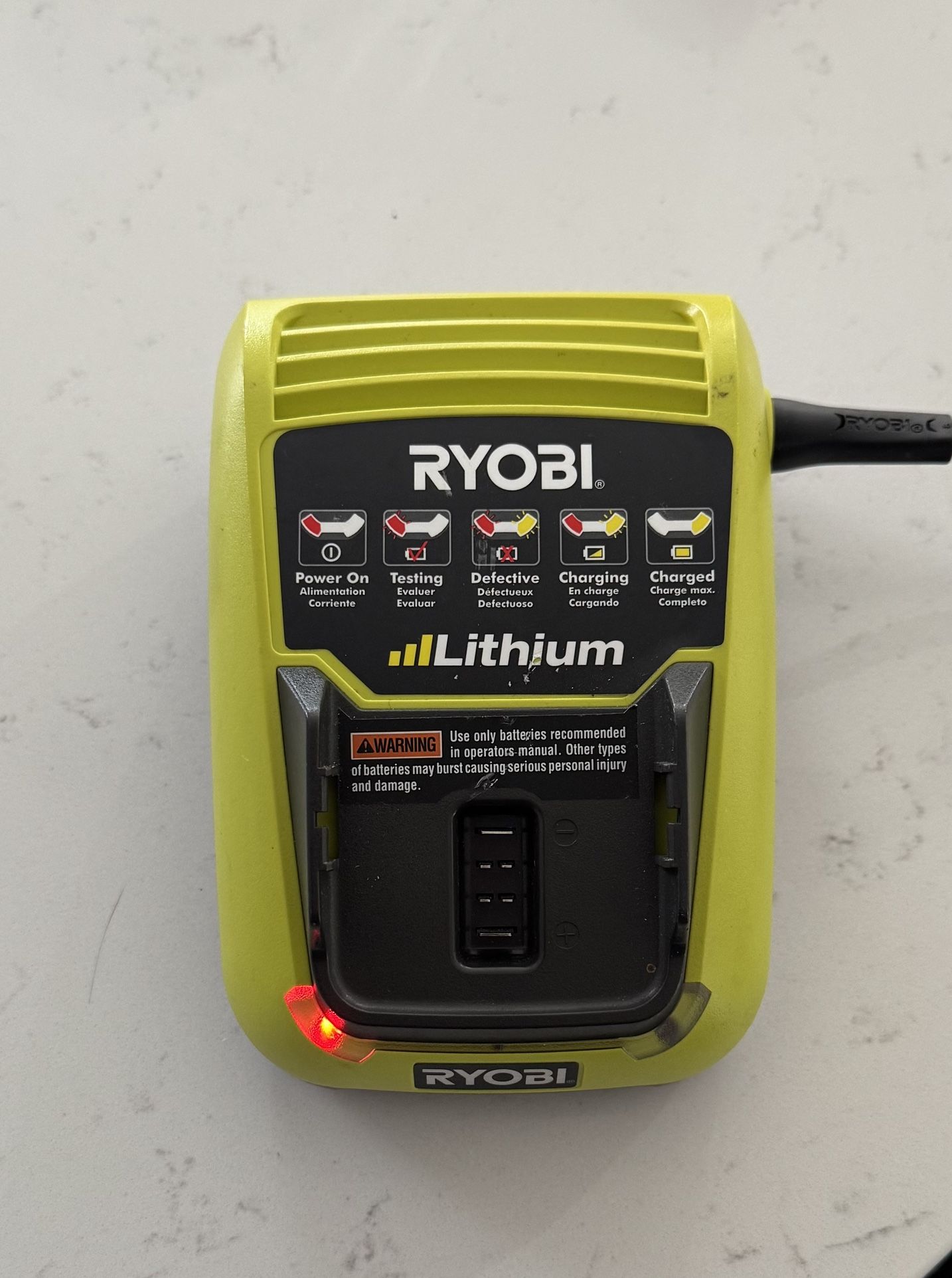 Ryobi 12V Lithium Ion Battery Charger