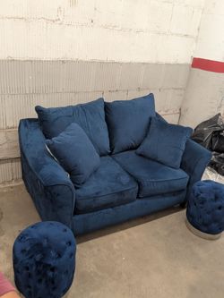 Modern blue sofa set