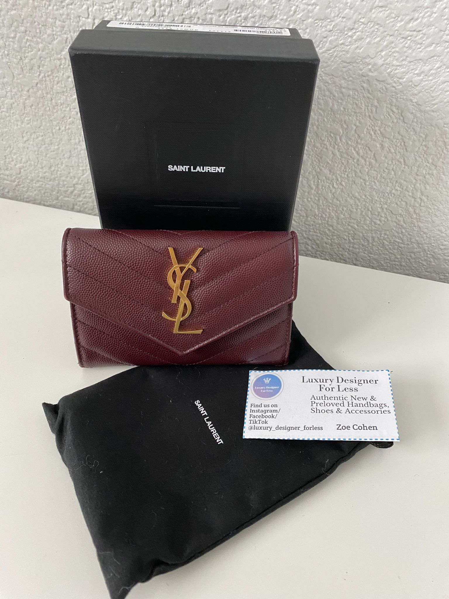 Luxury brands, Saint Laurent YSL Card Holder