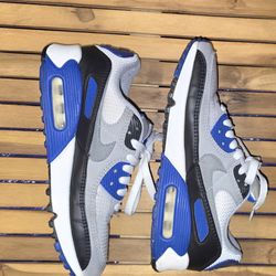 3 pairs of Women's size 7.5 shoes: Nike Air Max 90 Hyper Royal, Huarachas, Lugz