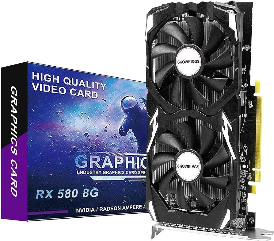 SHOWKINGS Radeon RX 580 8GB Graphics Card, 256Bit 2048SP GDDR5 AMD