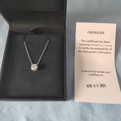Francis Claire Odette Moissanite Pendant 0.85 Carat DEF-color Gemstone 