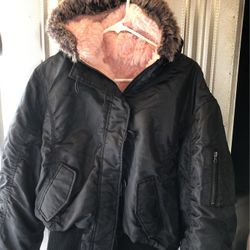 Torrid Reversible Faur Fur Bomber Jacket 