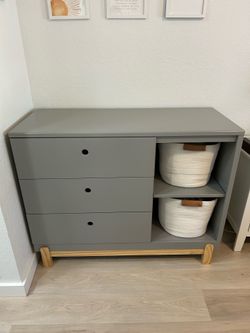 Gray dresser/changing table