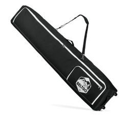 BeltGo Rolling Ski/Snowboard Bag With Wheels For Air Travel - Holds 2 Pairs Of Skis 190cm

