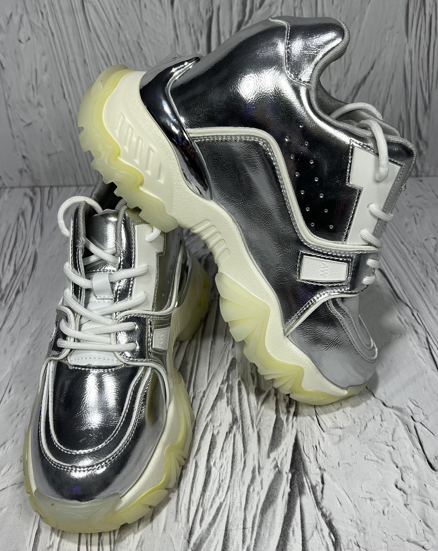 Anthony Wang Acerola-02 Lace Up Hidden Wedge Size 8 Women's Fashion Sneakers
