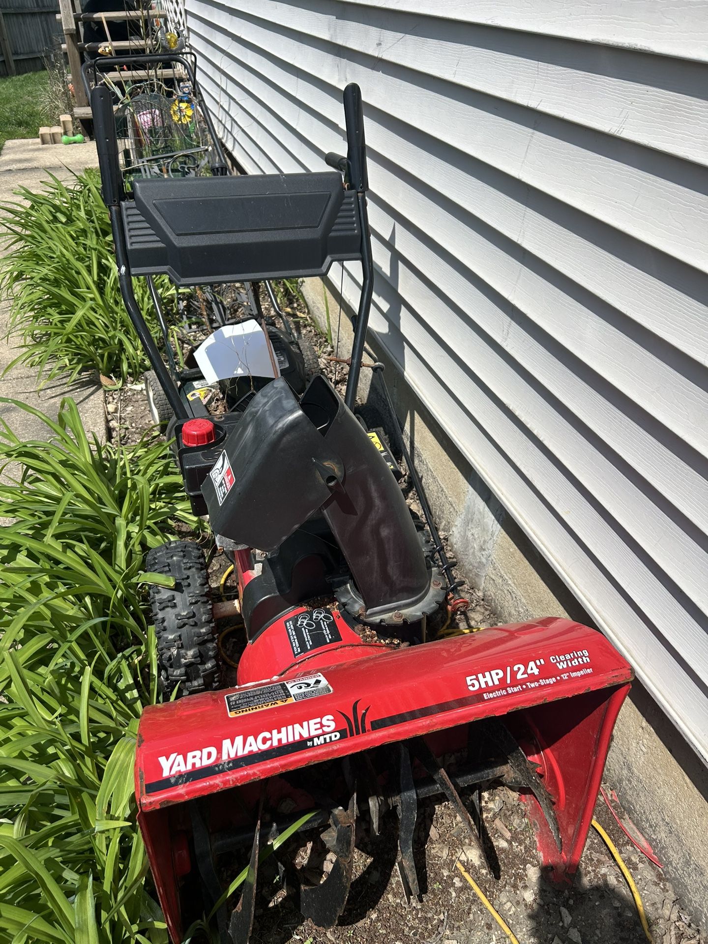 Yard machine 5hp snow blower and craftsman lawn mower