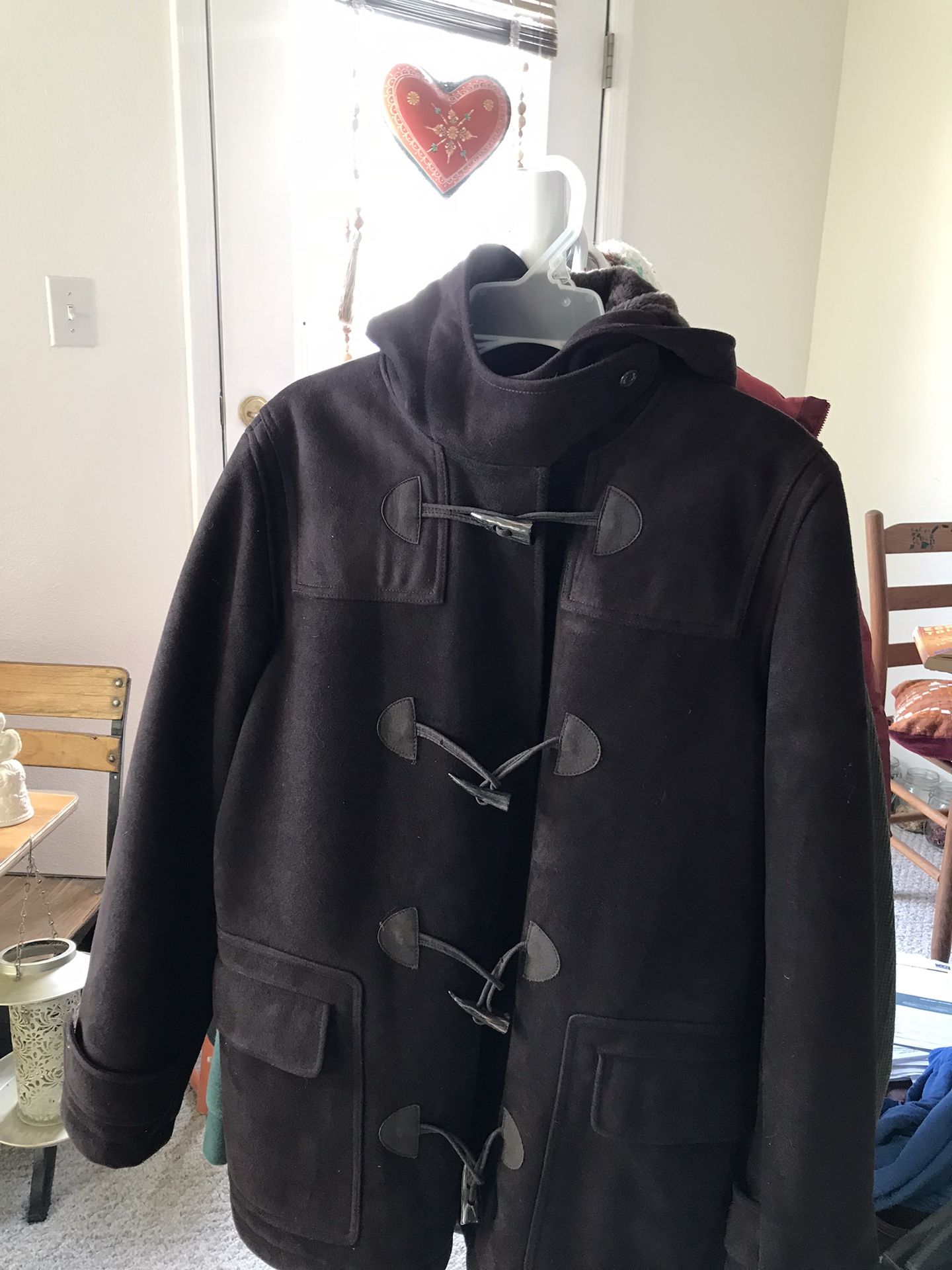 Men’s jet, chap jacket, brown size, large, mint condition