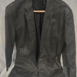1980's V.S.O.P. Cognac Men's Leather Blazer Jacket
