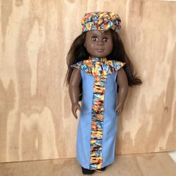 Beautiful African American  Battat Doll  18 Cloth And Vinyl 