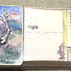 Empty Collectib Reusable Metal Box with Stationary And Notes By M.J.Hummel 