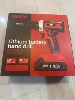 New lithium drill with 2 batteries and charger