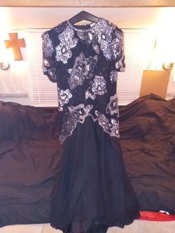 Black Tie Glitter Dress Size 14