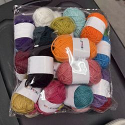 CRAFTISS 30x0.7Oz Acrylic Yarn Mini Skeins - 1300 Yards of Soft Yarn for Crocheting and Knitting Craft Project, Assorted Starter Crochet Bulk Kit for 