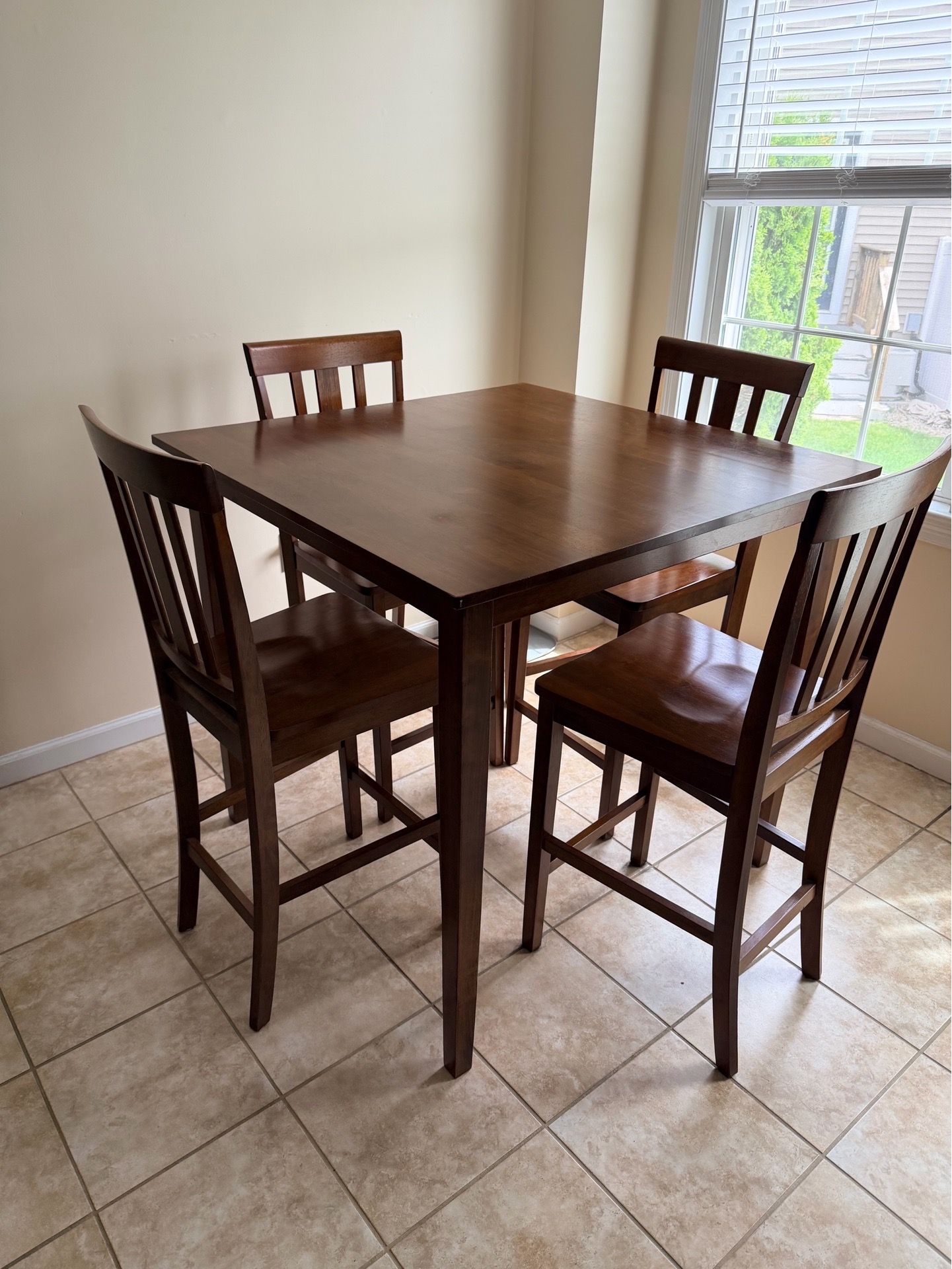 Pub Table with Four Chairs