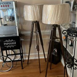 2 Tripod Floor Lamps 