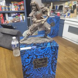 Set of 6 samurai statues.