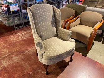BROYHILL Silver Wingback Armchair