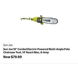 Sun Joe 10” 8-Amp Corded Electric Pole Chainsaw