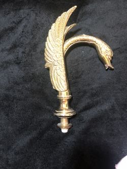Vintage 1990 Polished Brass Faucet Swan For Bathtub Or Sink