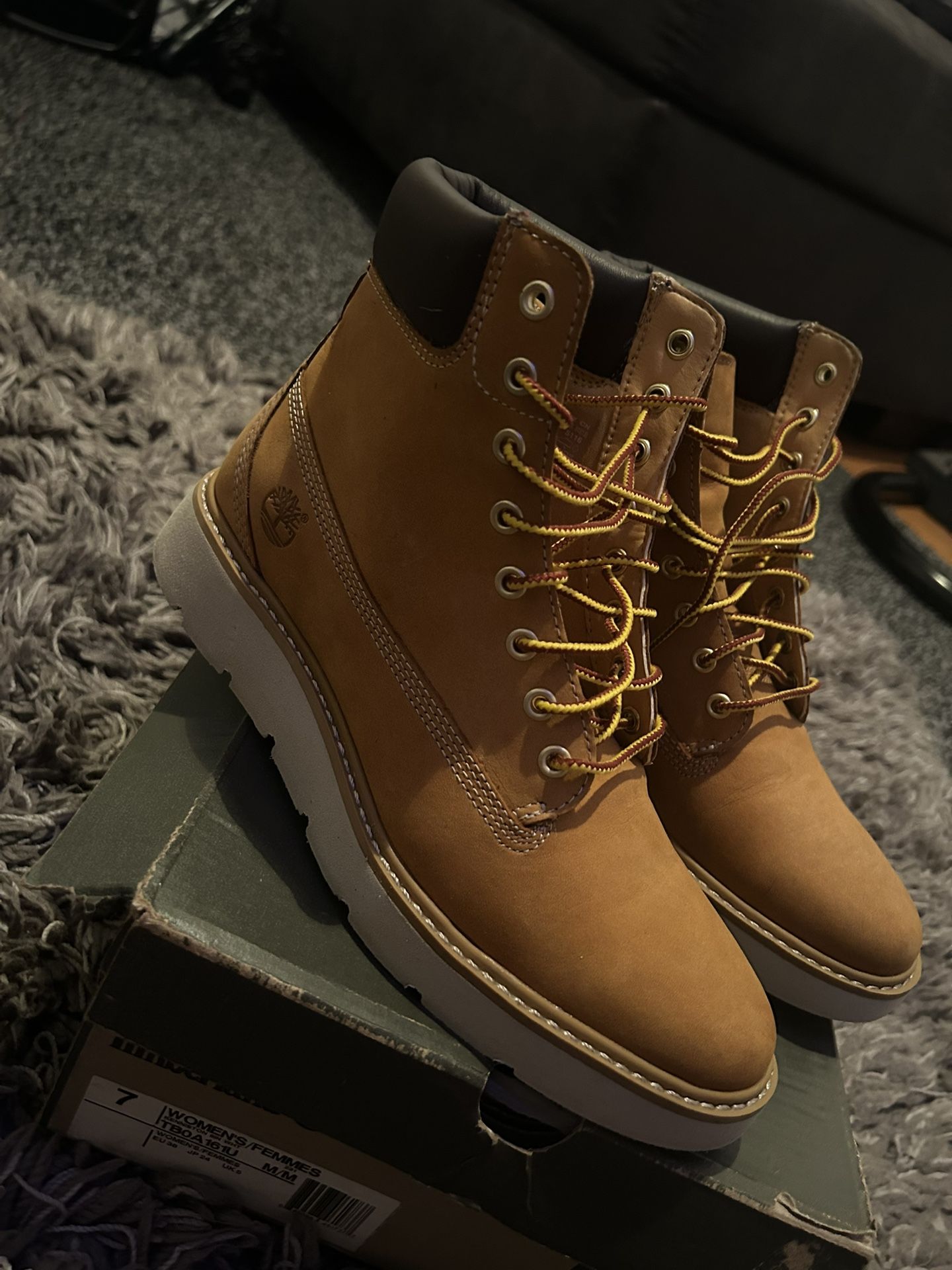 Woman Wheat Color Timberland Boots Size 7