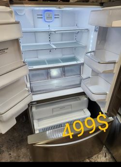 LG 36" REFRIGERATORS COUNTER DEPTH NEVERA 3 FRENCH DOORS STAINLESS STEEL ICE MAKER WORKING PERFECT WATER DISPENSER COOLING