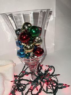 Tall Optic Crystal Vase