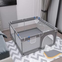Brand New In Box Large 50"x50"x27 Baby Playpen With Mat , Balls & Storage Bag Portable Toddler Activity Center Child Paly Yard