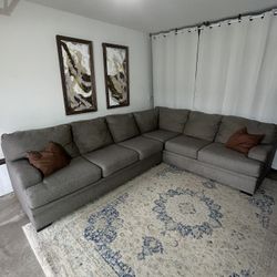 Gray L shape sectional couch 🛻Delivery Available🛻