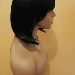 Short Black Straight Wig