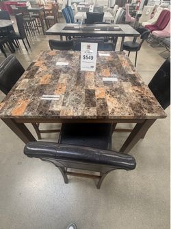 5pc Counter height table