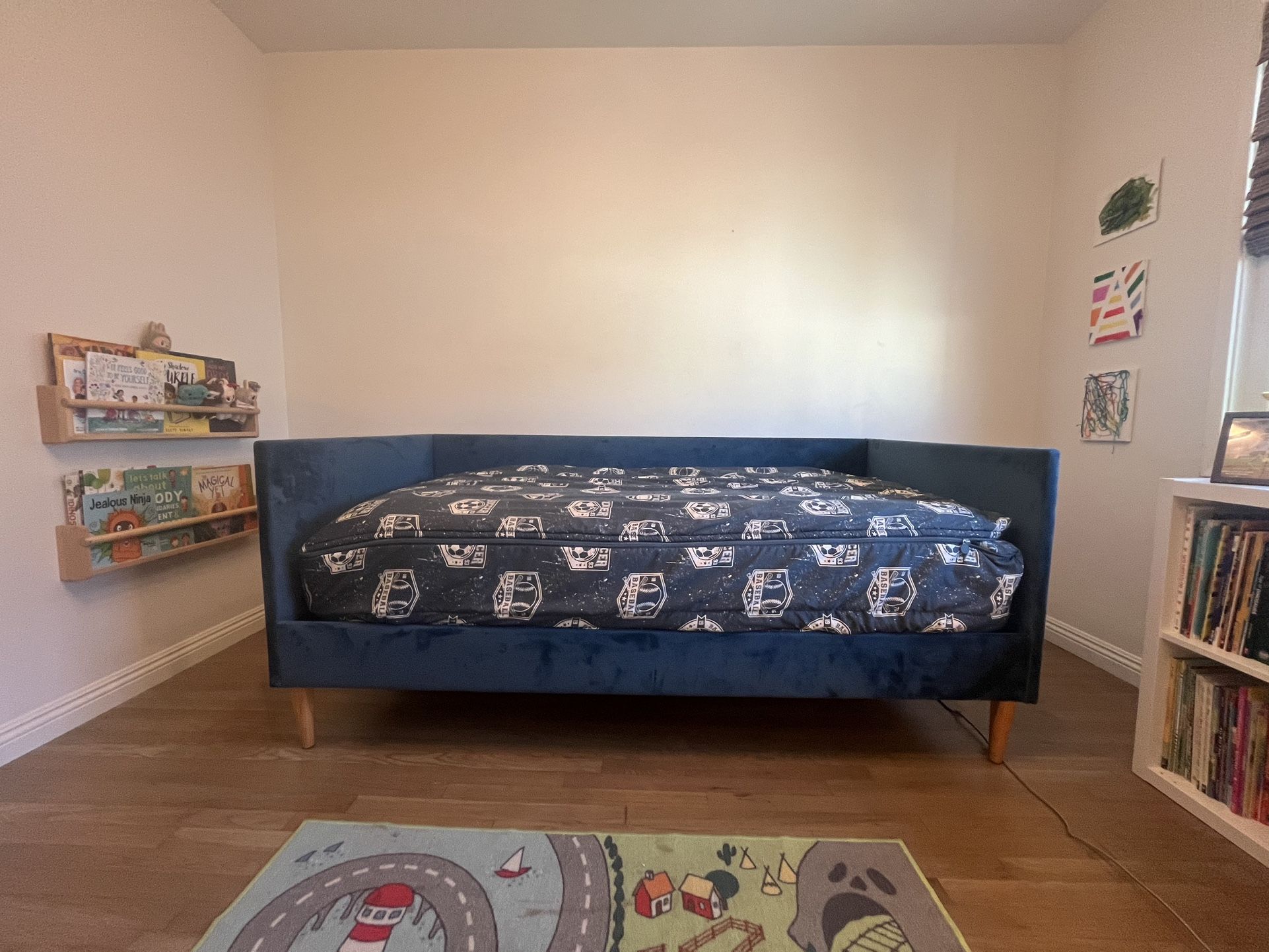 Blue Velvet Twin Daybed