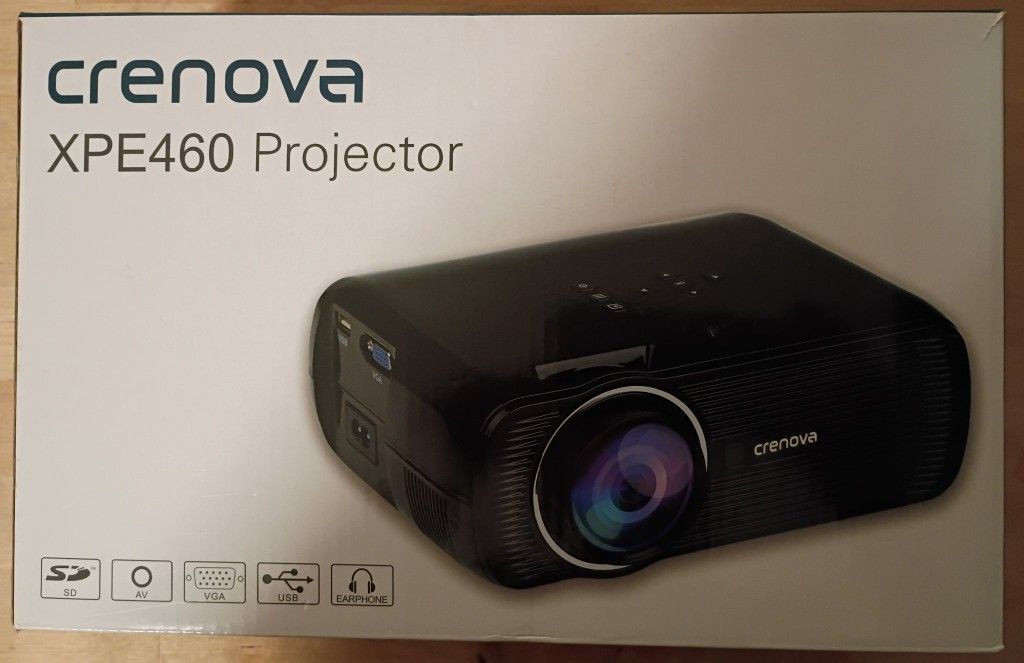 Crenova XPE460 LED 1200 Lm 800x480 Resolution 55W Home Cinema Projector (WHITE)