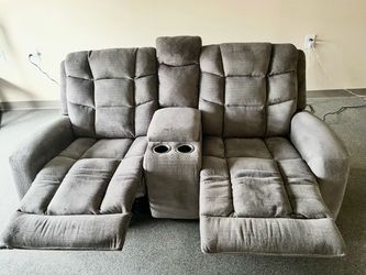 Reclining Loveseat With Storage Usb Ports & Cup Holders