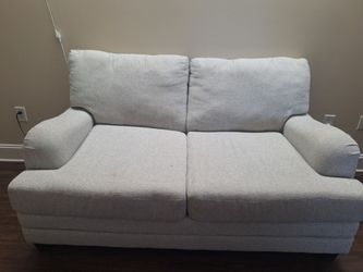 Light Gray Fabric Loveseat