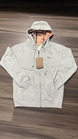Burberry Zip-Up Hoodie with Nova Check Lining