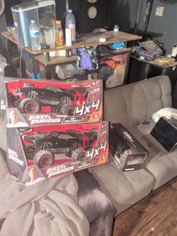 Fast and furious dodge charger electric toy race cars-lot of 3