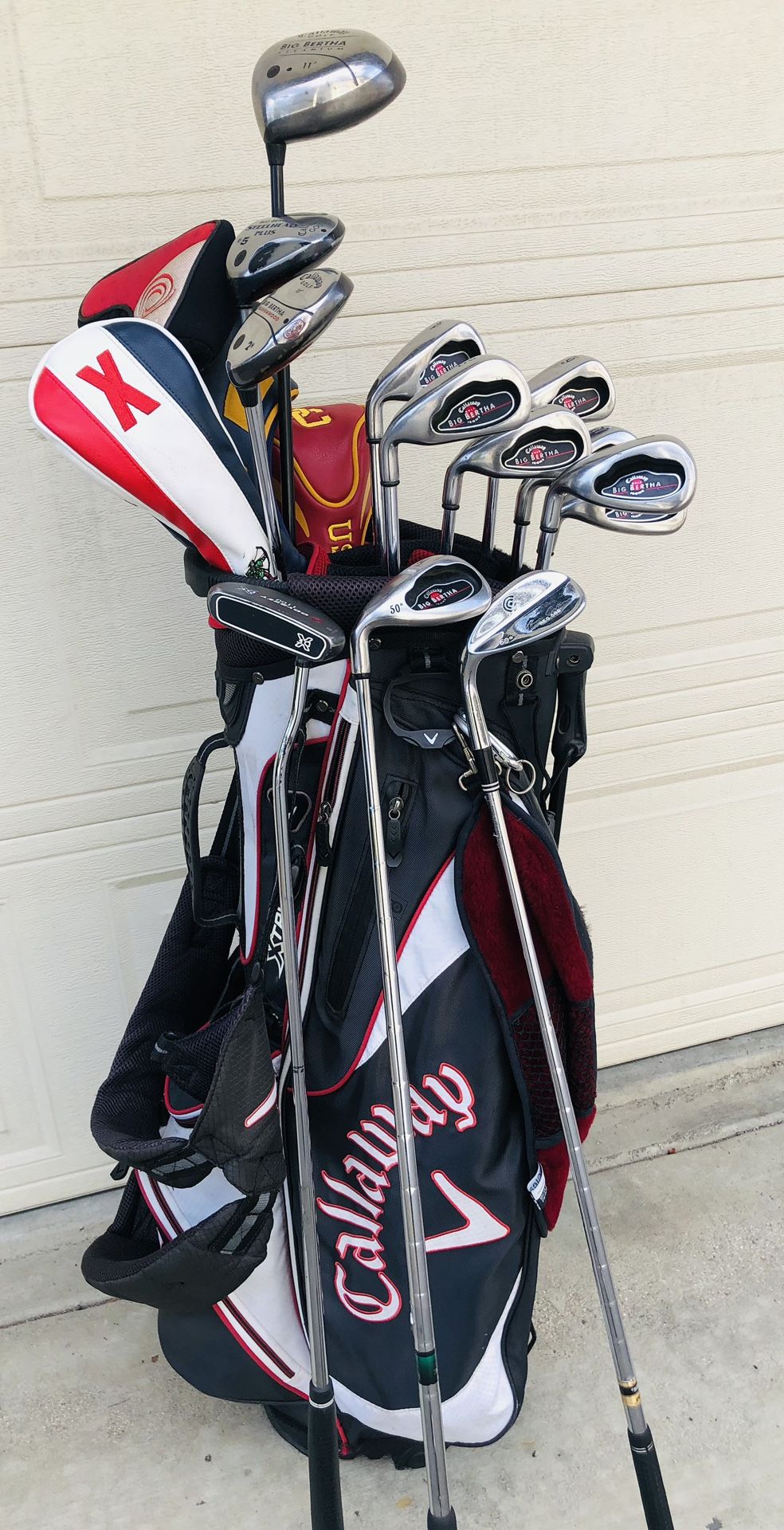 LH Golf Set Callaway Big Bertha Irons 4-10, PW with Callaway Driver