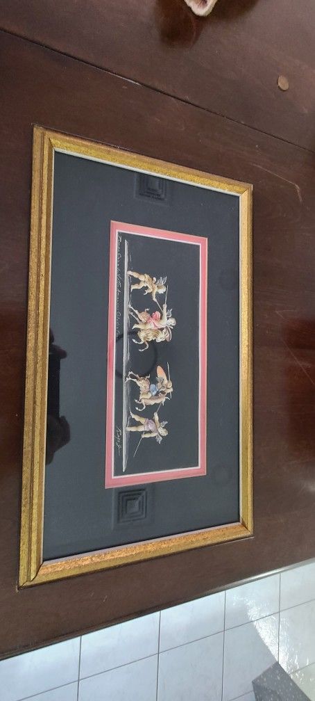 19TH RAGO GIOVANNI ITALY PAINTING PUTTI IN POMPEII