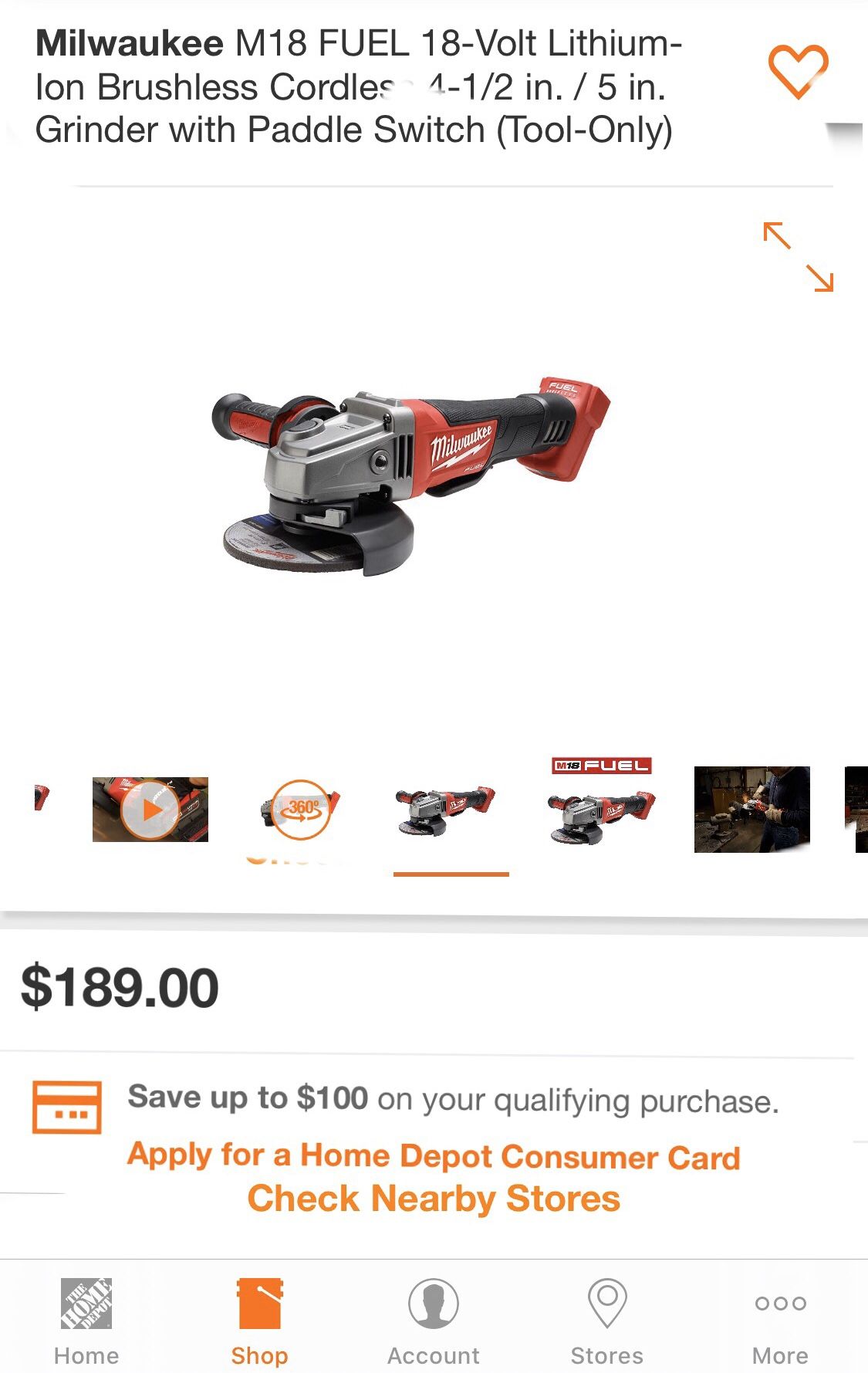 Milwaukee m18 FUEL grinder