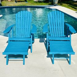Folding, Reclining Adirondack chairs with footrest!