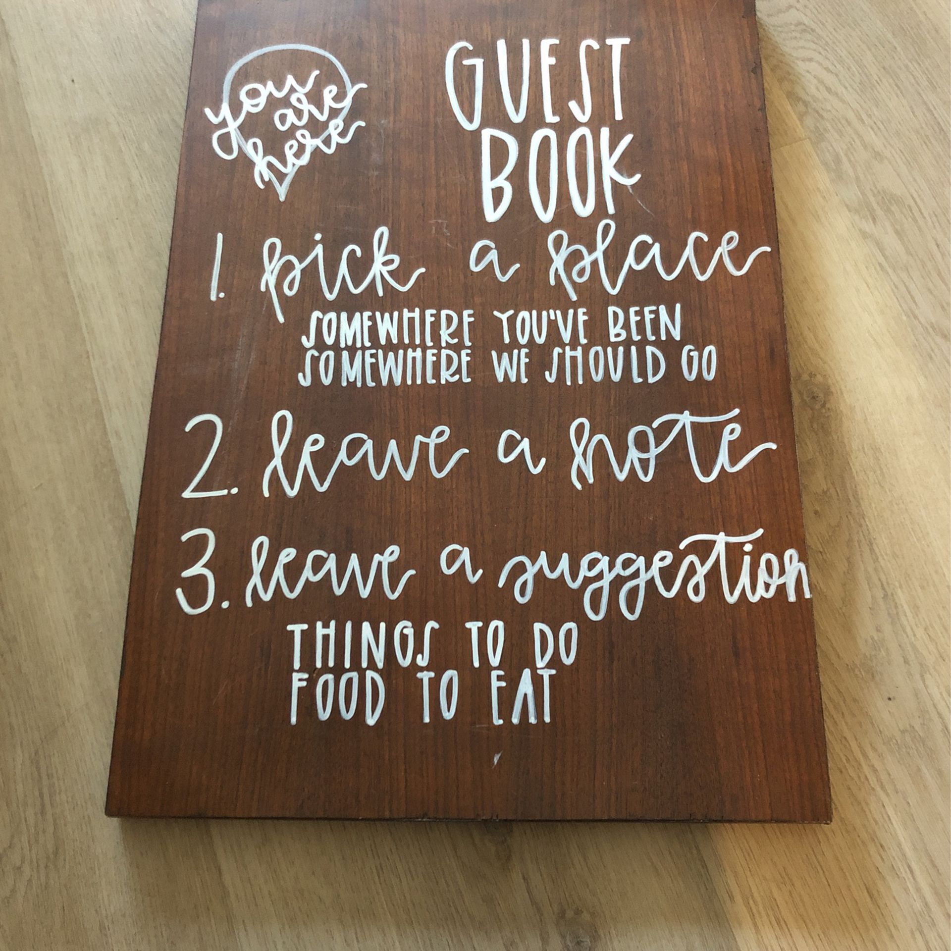 2’ Guest Book Sign 