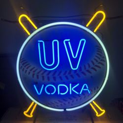 U V VODKA BASEBALL ⚾️ NEON LIGHT SIGN 