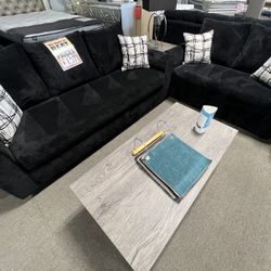 Black Sofa & Loveseat $1299🖤 Multiple Colors Available ‼️