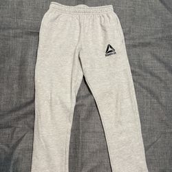 Reebok straight leg sweat pants - white/grey - Size [S] 