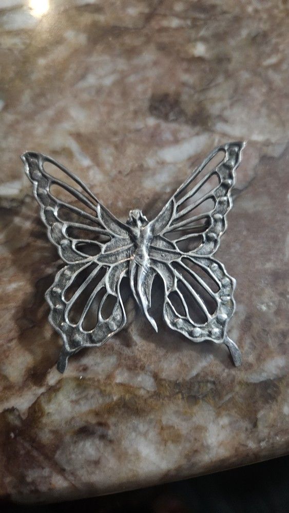 Sterling butterfly with the body