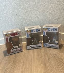 Michael Jordan Funko Pop Lot (3) w/ Protectors – Bulls & UNC Basketball