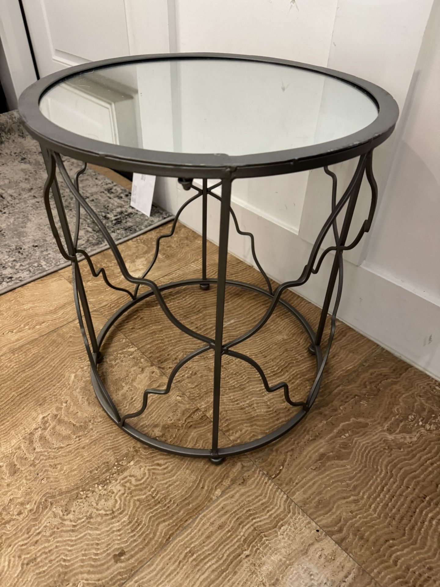 Mirror-Top End Table