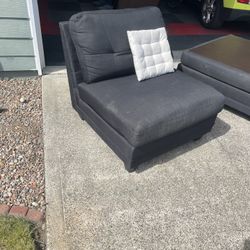 Love Seat And Ottoman With Storage